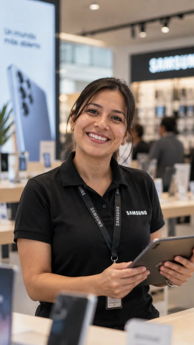 Persona trabajando en atención al cliente
