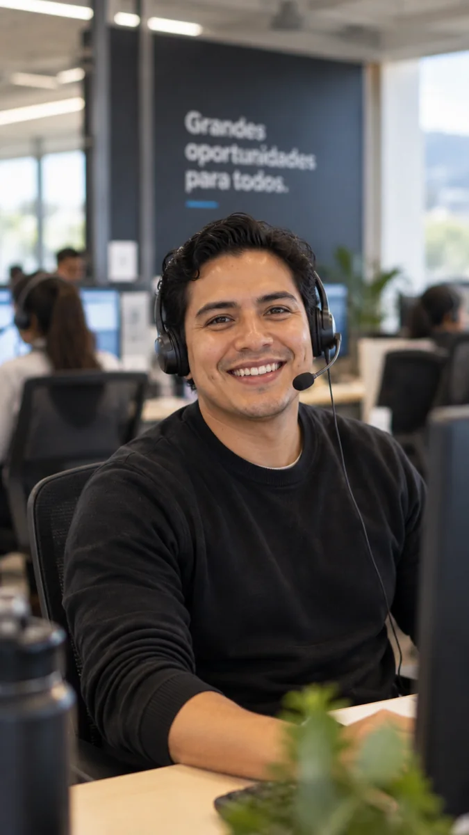 Persona en su entorno de trabajo